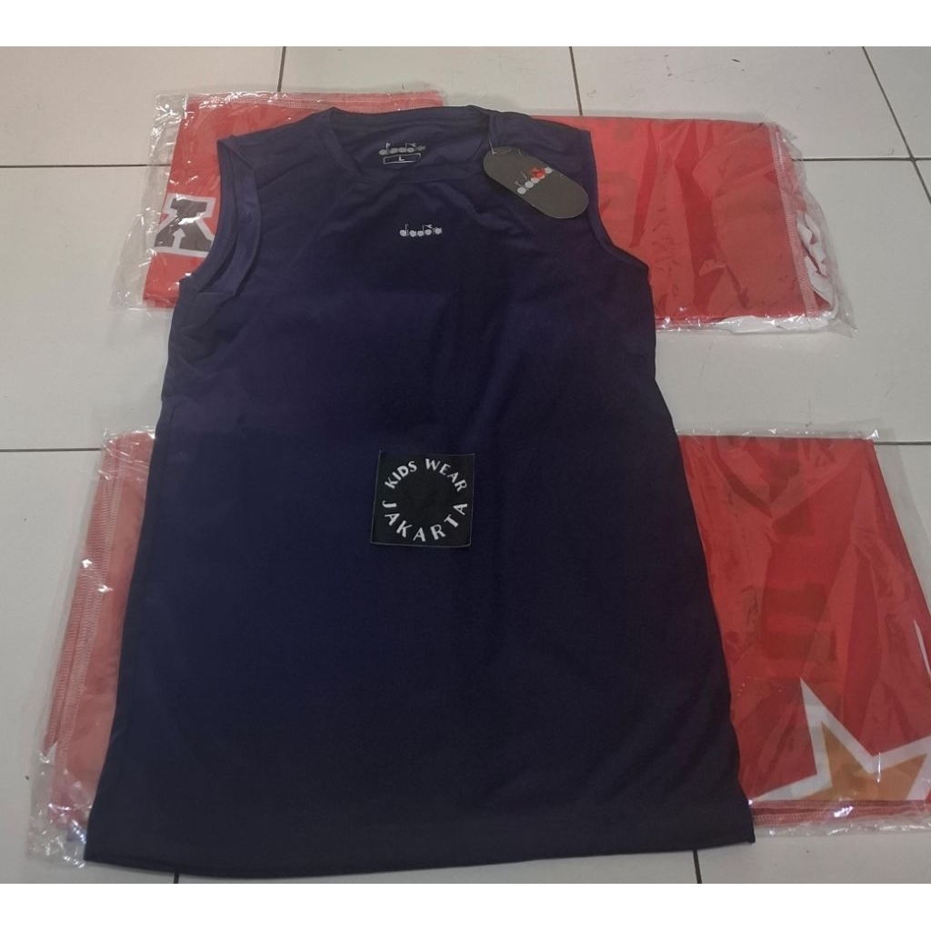 (DIADORA) Diadora Jersey - Warna Navy - Original (L)