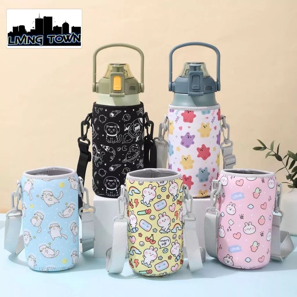 Tas Termos Tumbler Sarung Botol Minum Elastis dengan Tali panjang /  Tas sarung botol minum Termos T