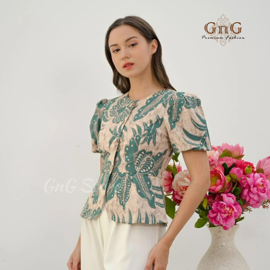 Atasan Batik 339 BHK / Blouse Batik Wanita/ Batik Modern/ Seragam Batik/ Couple Batik / Nuansa Batik