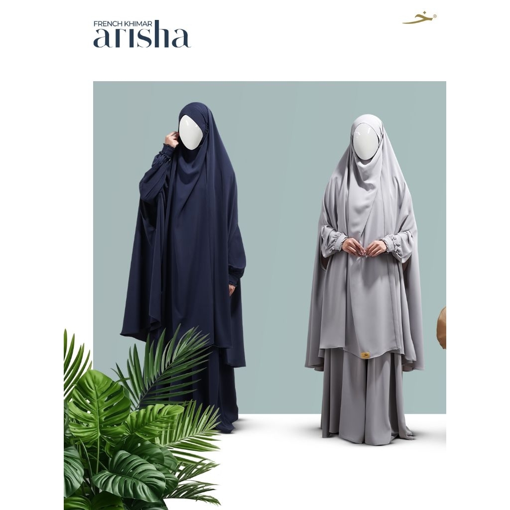 French Khimar FK Arisha Softpad Freehand Anti UV - Khadijah Indonesia #dhiyasyari #khadijahindonesia