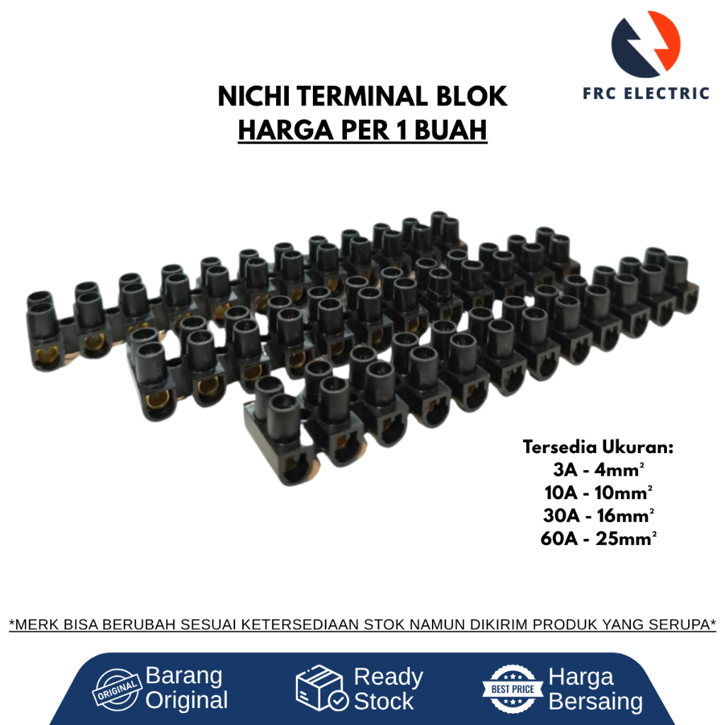 TERMINAL PLASTIK KRUSTIN HITAM - TERMINAL BLOCK KABEL - SAMBUNGAN TERMINAL KABEL - KRUSTIN