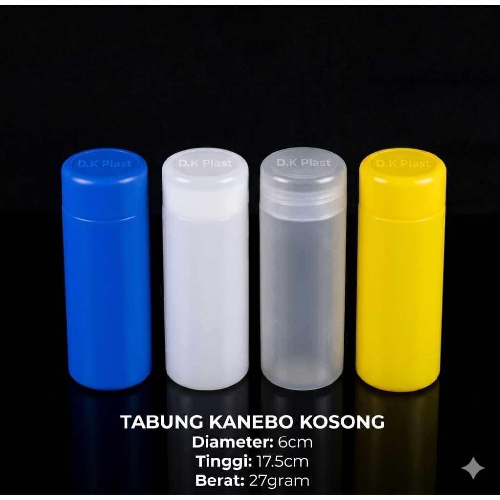Tabung kanebo polos /Botol Tabung Kosong Kanebo Polos ISI 20 PCS + packing KARDUS BARU