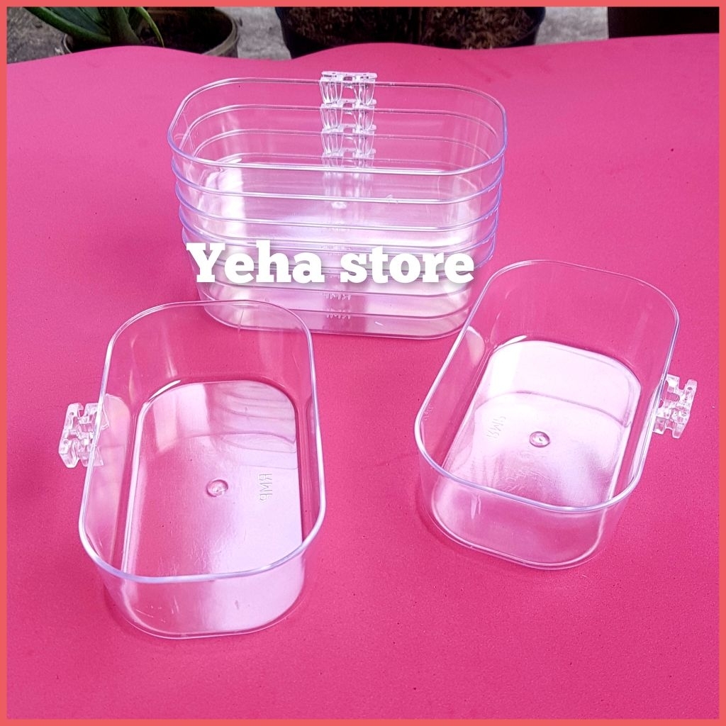 Tempat Mandi Oval Burung Bening/Tempat Mandi Burung/Tempat Mandi Burung Kenari, Murai, Burung Kecil,