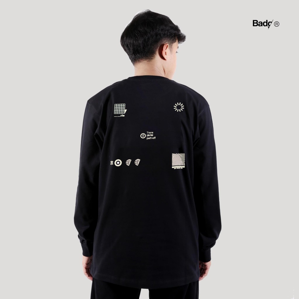 Badger T-shirt Long SleeveTRANS Black