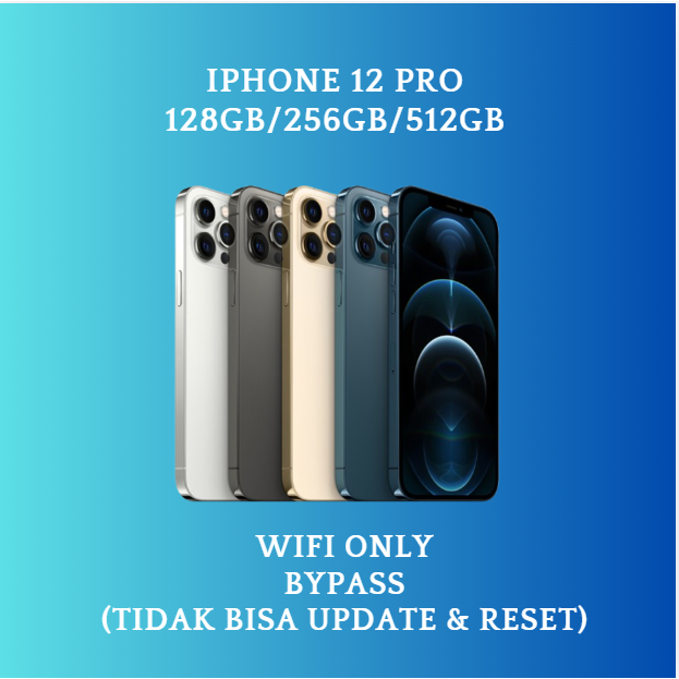 HP IPHONE 12 PRO WIFI ONLY 128GB/256GB/512GB Bekas Second Original Mulus Fullset Game/Live/Merekam V