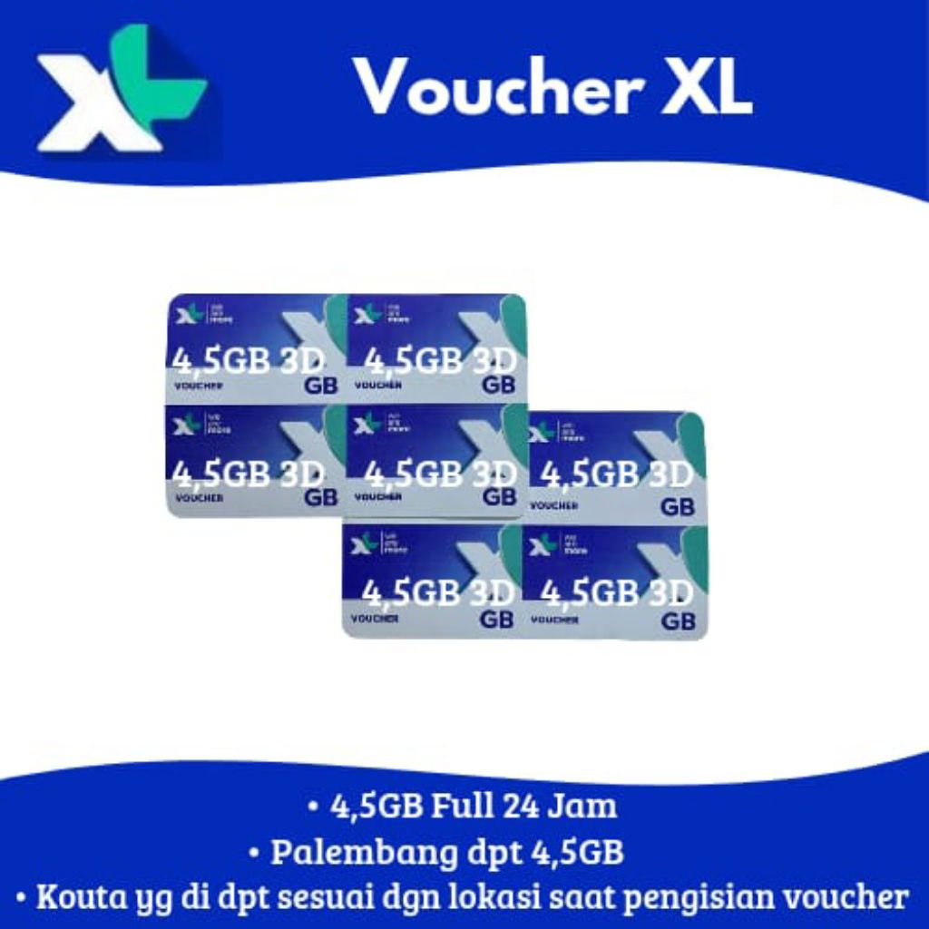 XL Voucher 3hr Flex Mini 4GB (4,5GB)