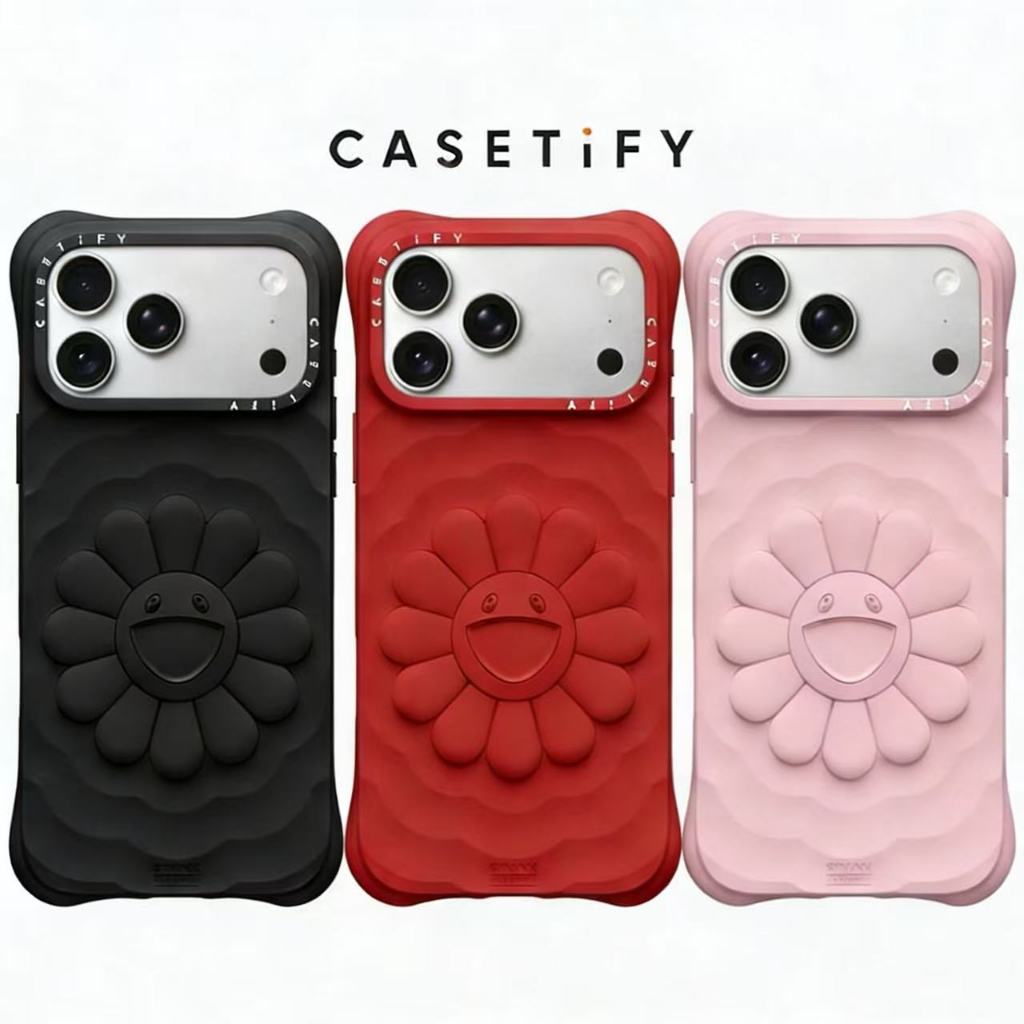 CASETiFY Casing Ripple Bunga Matahari Takashi Murakami Magnetik untuk iPhone 17 Pro Max / 17 Pro