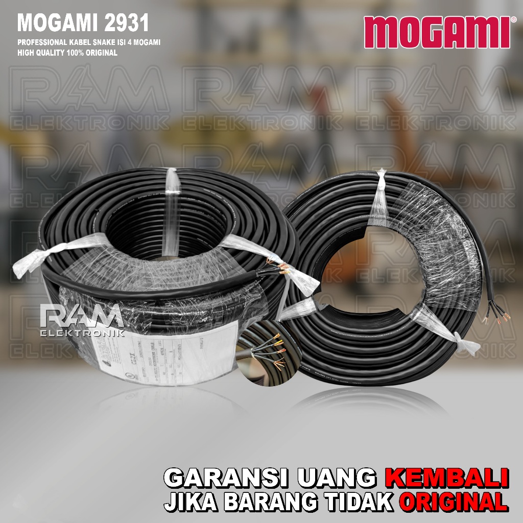 Kabel Snake Multicore 4 Channel MOGAMI 2931 Snake Cable 4 Chord Original
