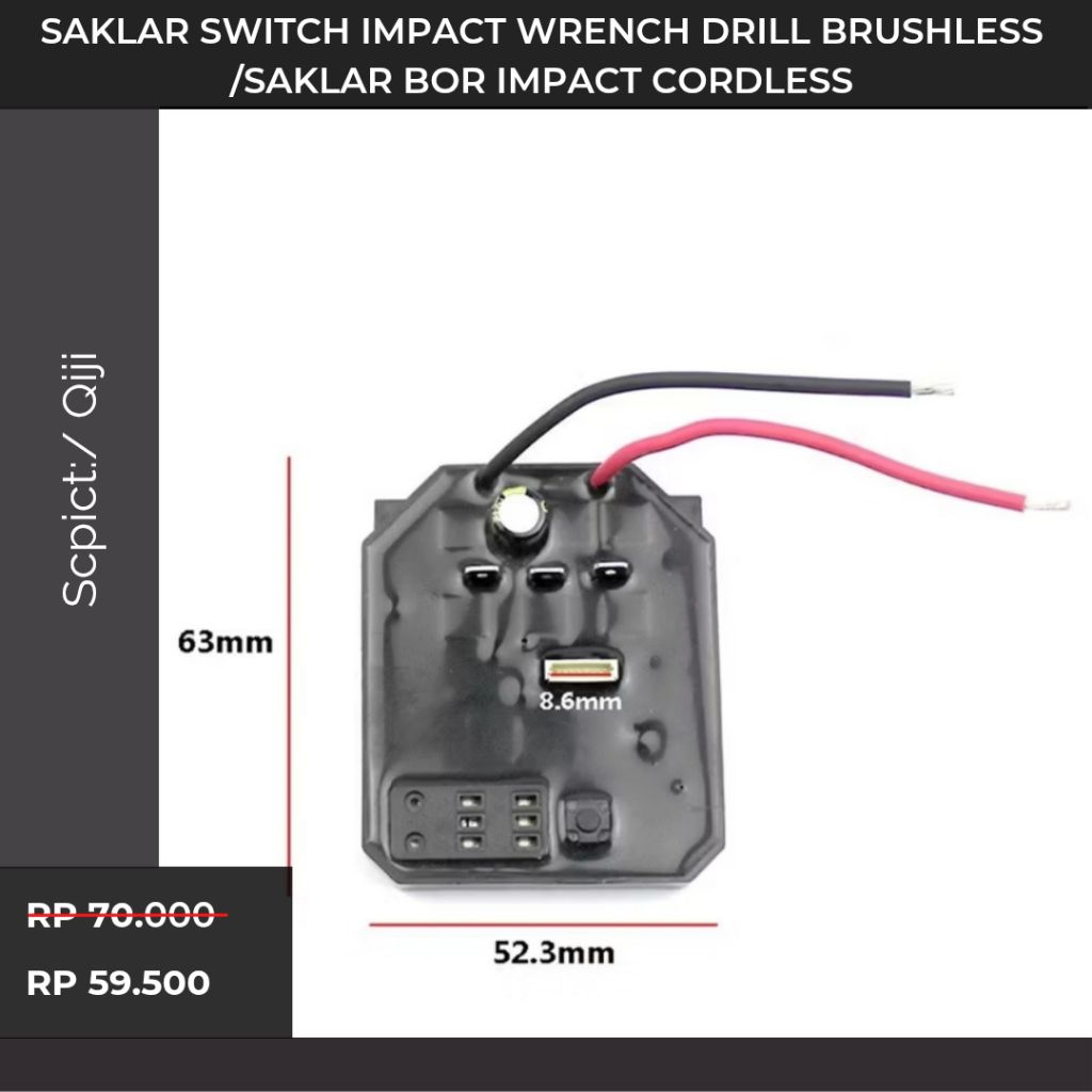 Promo Saklar Switch Impact Wrench Drill Brushless /Saklar Bor Impact Cordless