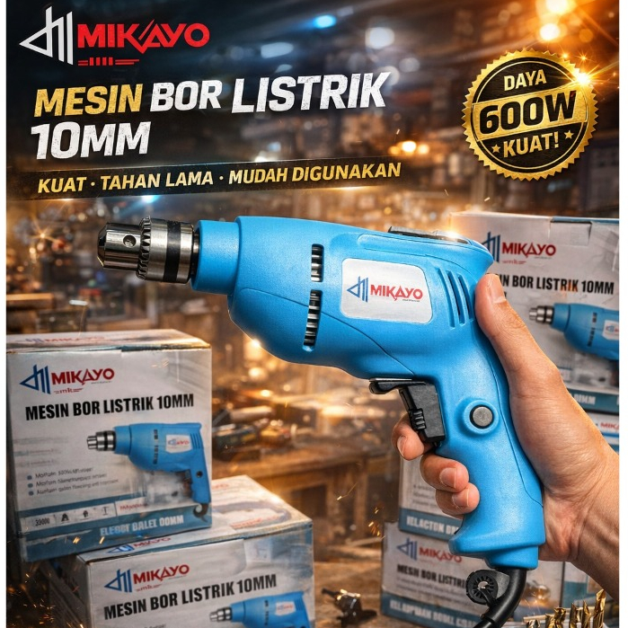 Bor Listrik RH 435-1 BEST QUALITY / Mesin Bor 10mm Bolak-Balik / Electric Drill