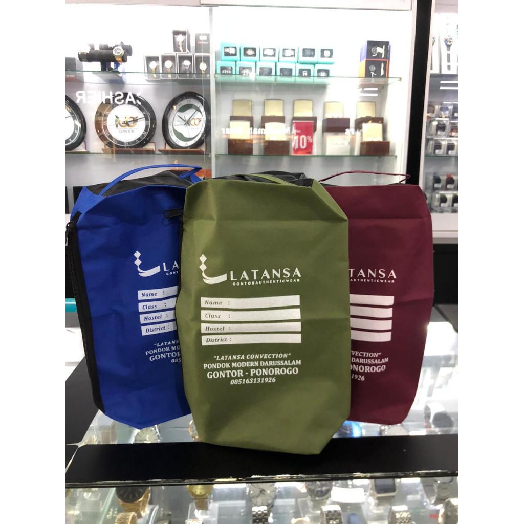 TAS SANDAL Santri GONTOR || Tempat Sandal Sepatu Kuat Awet, Anti air  untuk Pesantren dan Traveling