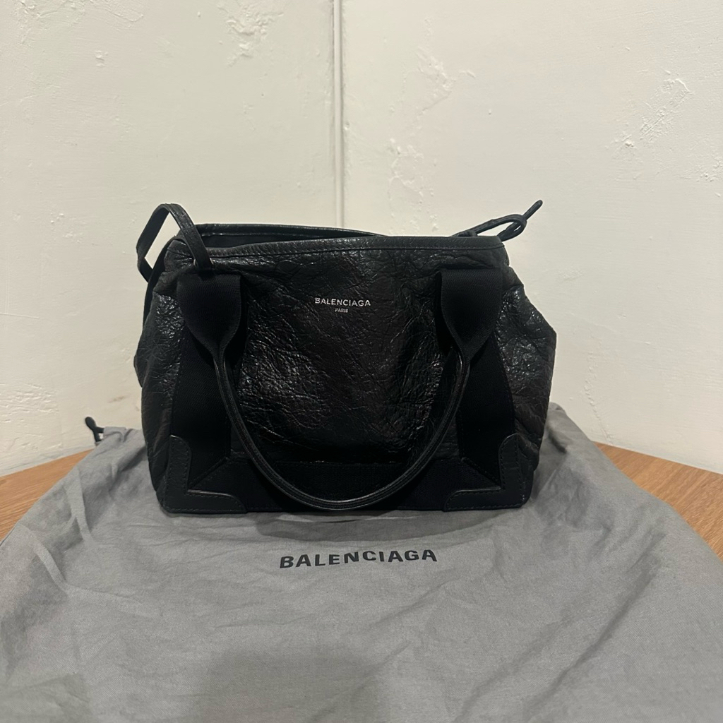 Preloved Balenciaga Cabas XS Leather All Black
