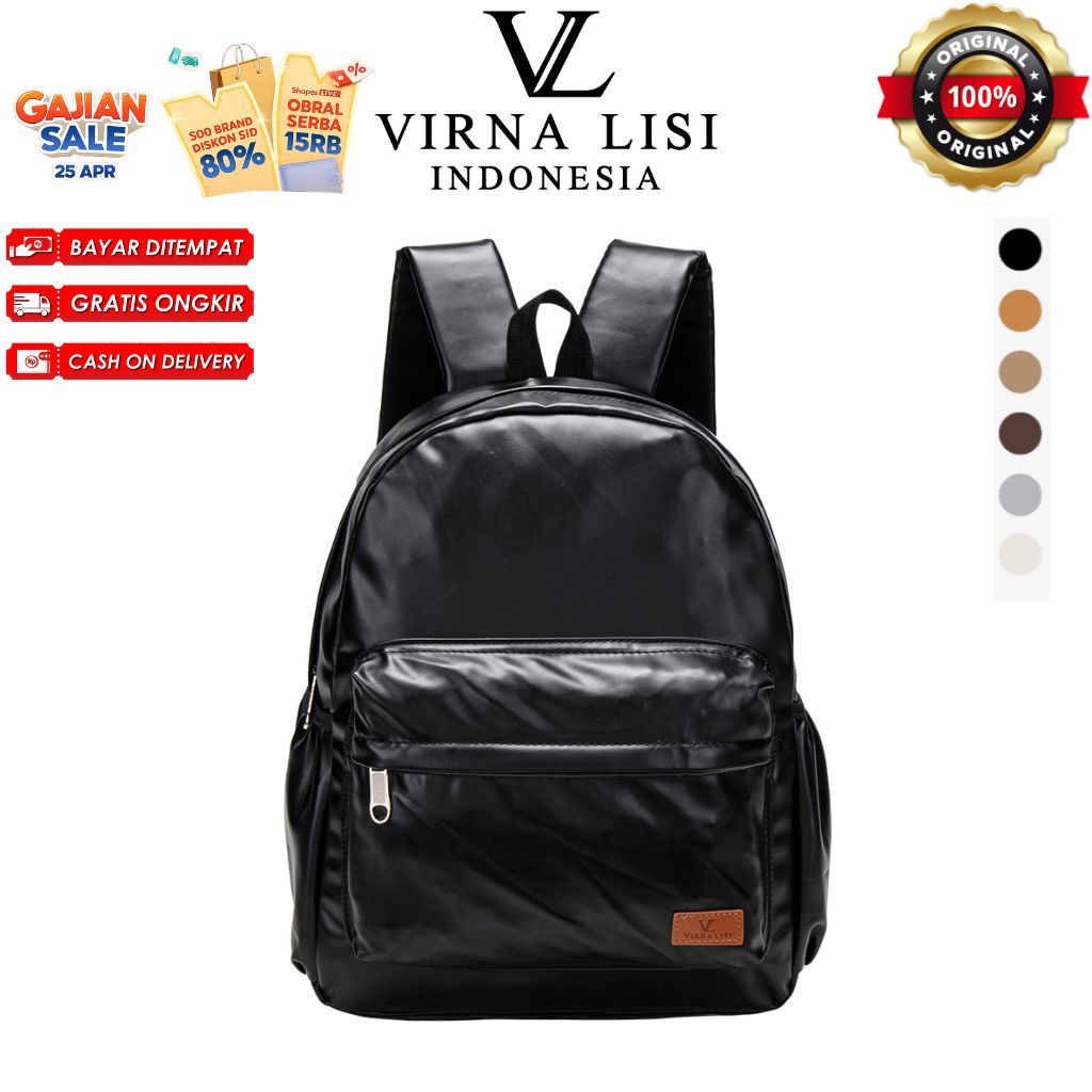 VIRNALISI |  Tas Ransel Sekolah Pria Wanita Unisex Anti Air Kapasitas Besar VL25022