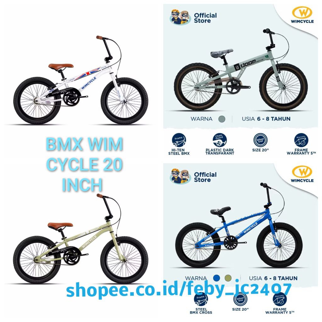 Wim Cycle Wimcycle Sepeda Bmx 20 Inch Shotgun Thrasher Dragster GP shotgun doom Dragster Dodger Bigf