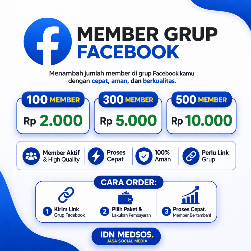 MEMBER ANGGOTA GROUP GRUP FACEBOOK FB FACEBOOK AKTIF GARANSI MURAH PERMANEN NON DROP BERGARANSI