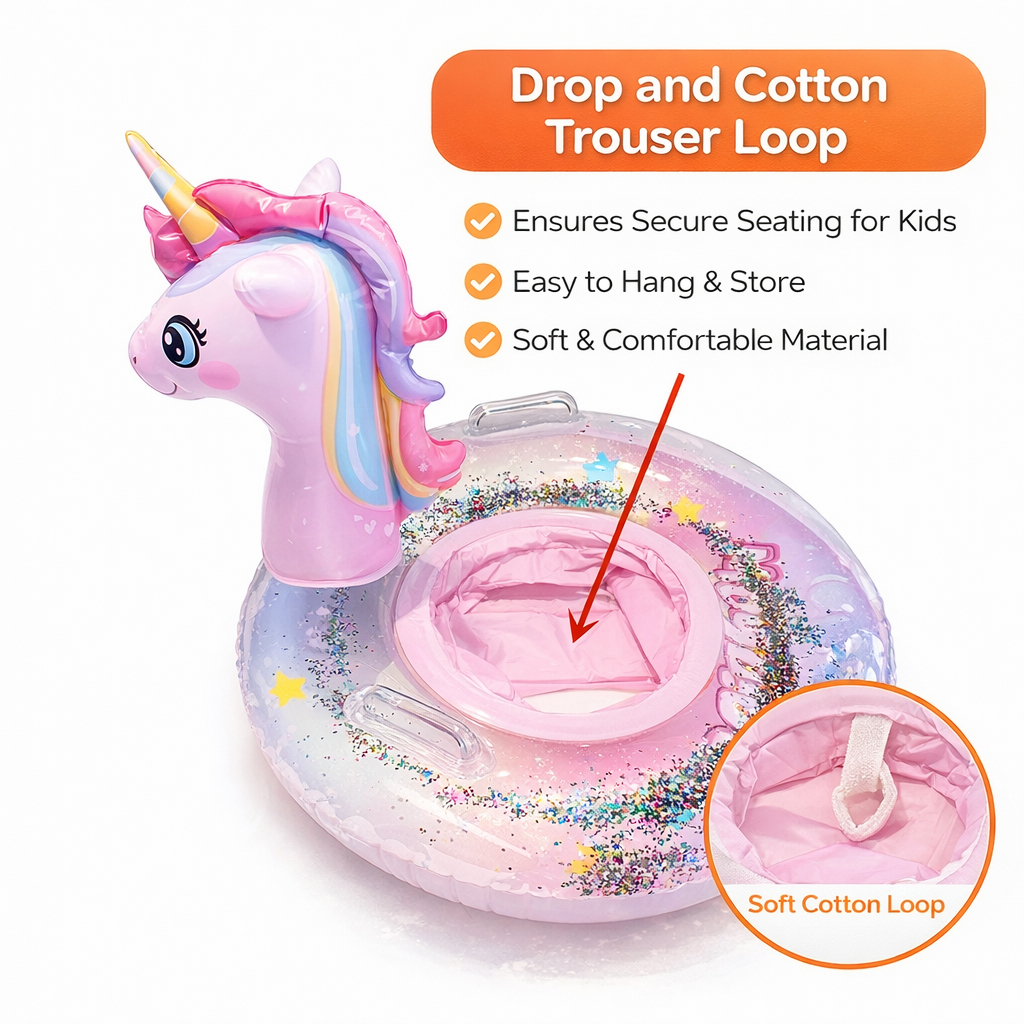 Swimtime - Pelampung Renang Anak 70cm Motif Unicorn Glitter Pelampung Anak  Usia 1-8 Tahun Premium