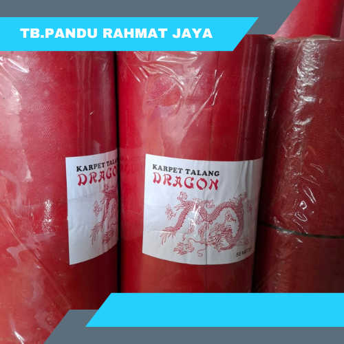 Karpet Talang Air Merah 110cm Per 1 Meter Karpet Talang Dragon