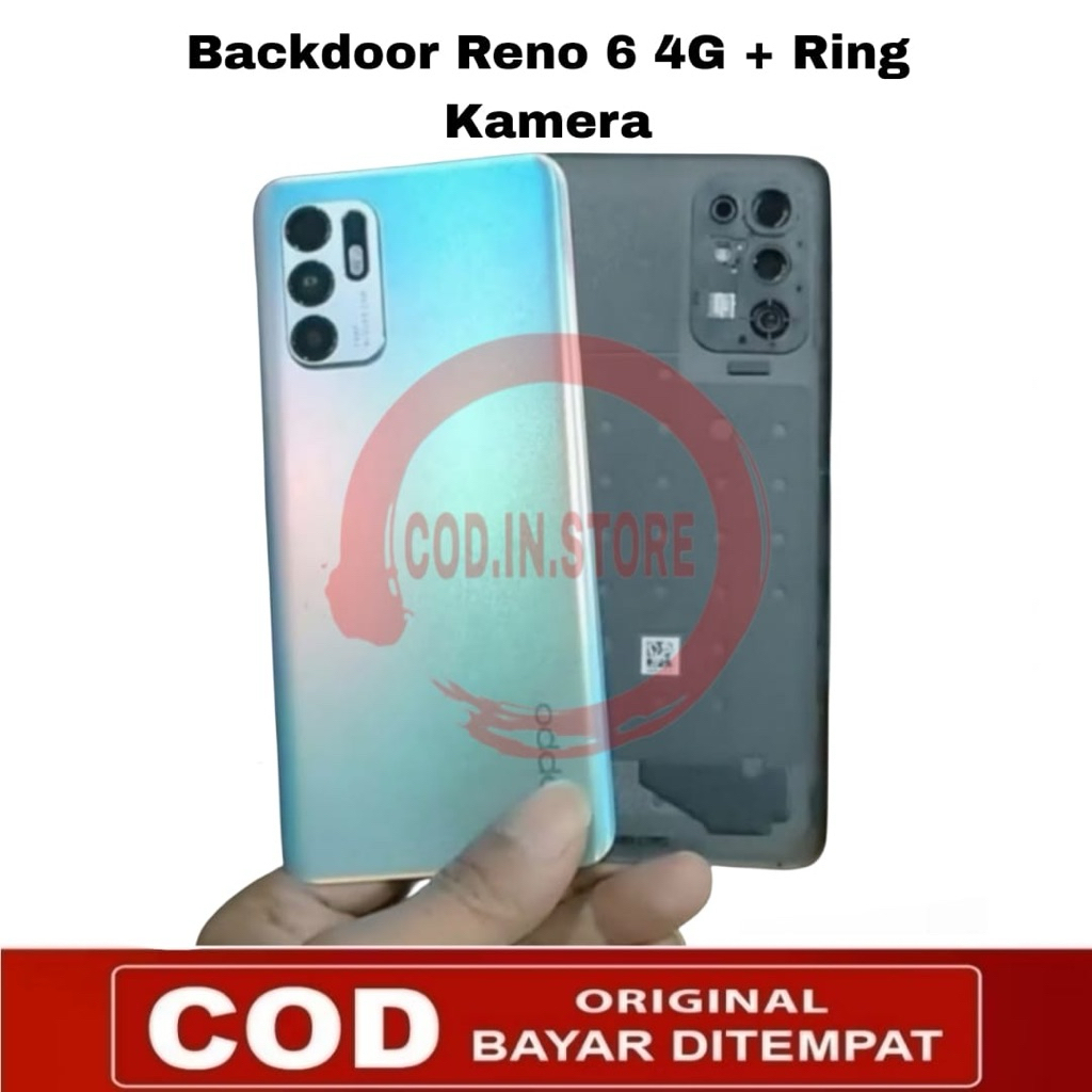 backdoor Tutup belakang Untuk Oppo reno 6 4G + ring kamera Original