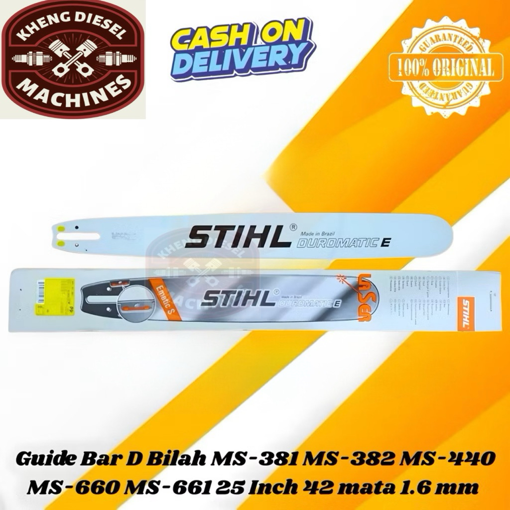MURAH GUIDE BAR CHAINSAW MS 382 25 INCH STIHL ORIGINAL