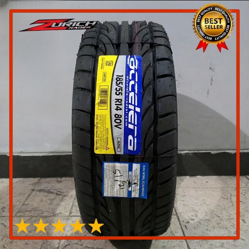 Ban Mobil 185 55 R14 Merek Accelera Alpha Ukuran 185/55 R14 Tubles