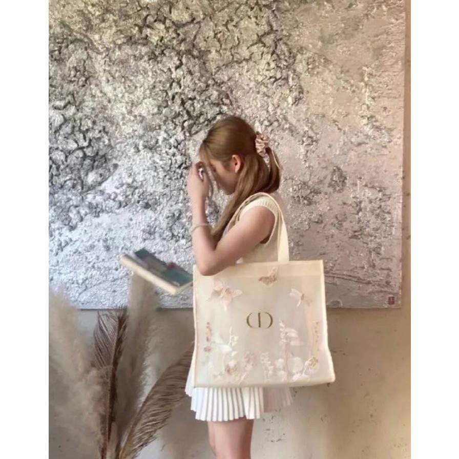VIP Gift Dior Beauty Totebag Mesh Butterfly