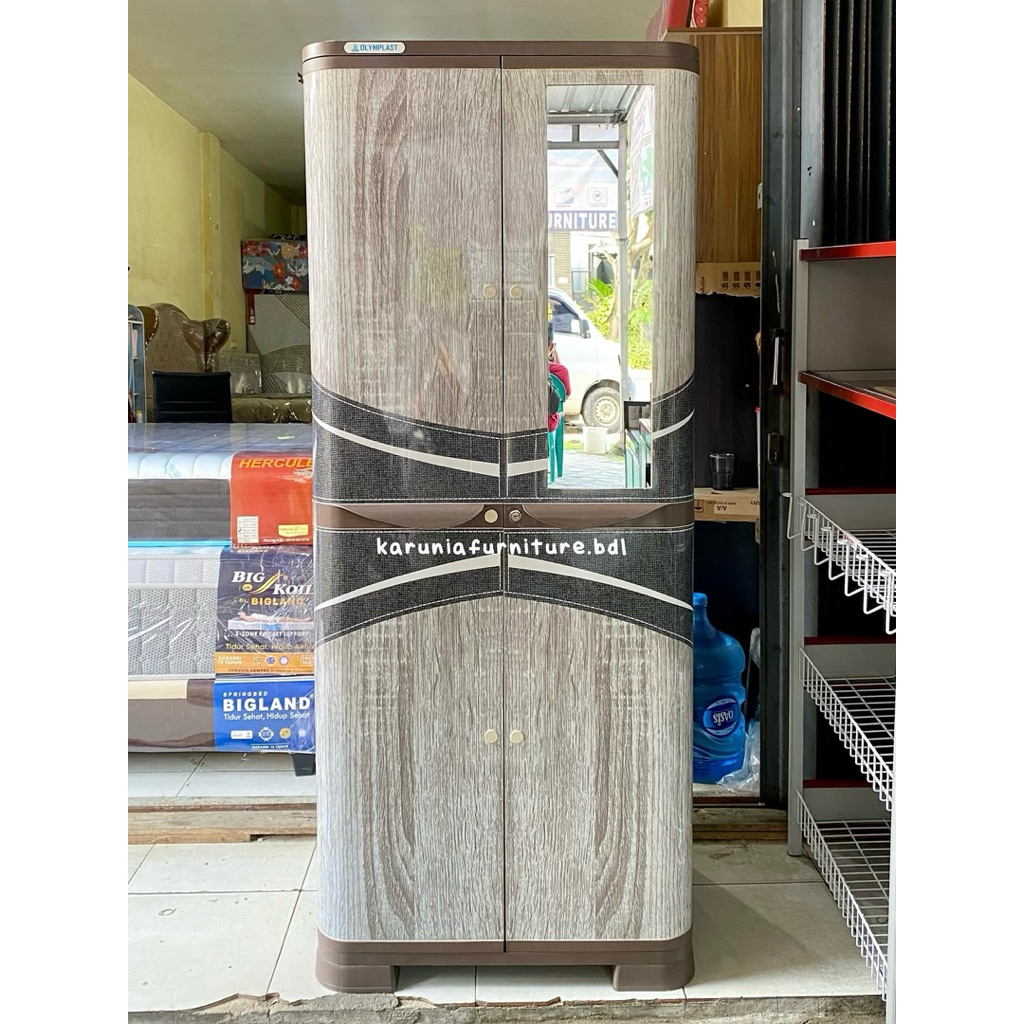 LEMARI PAKAIAN OLYMPLAST 2 PINTU | LEMARI PLASTIK SUSUN GANTUNG