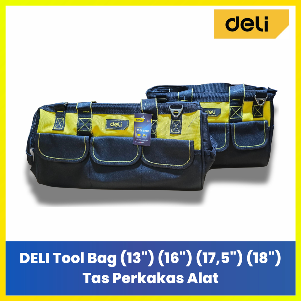 Deli Tas Perkakas Tas Alat Listrik Bengkel Proyek - Tas Simpan Kunci & Tang