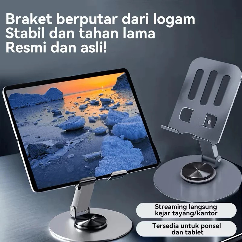 Stand Holder Hp Folding Dekstop Full Metal Phone Holder Dudukan Hp Berdiri Holder Hp Meja