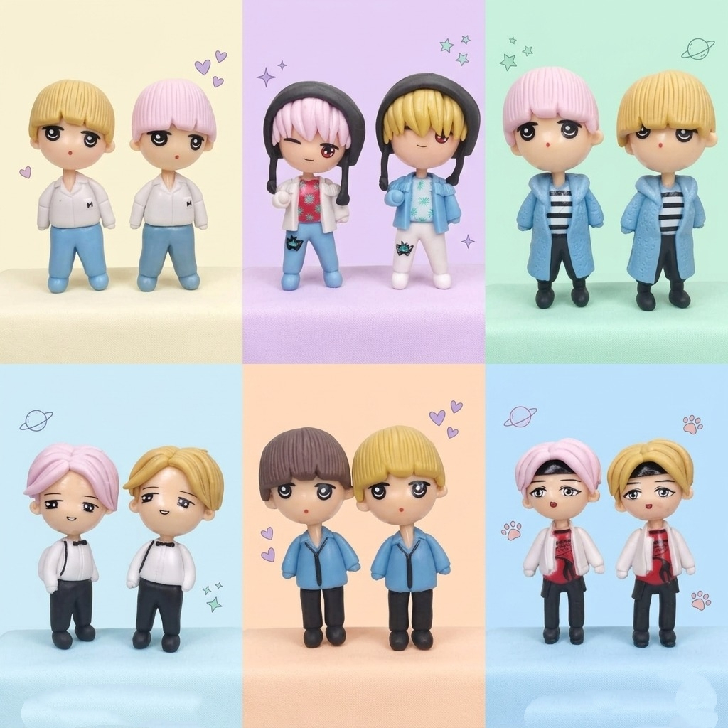 MOMBABY1 Mainan Anak Figure Set BTS sudah lengkap 1 set / Figure bts