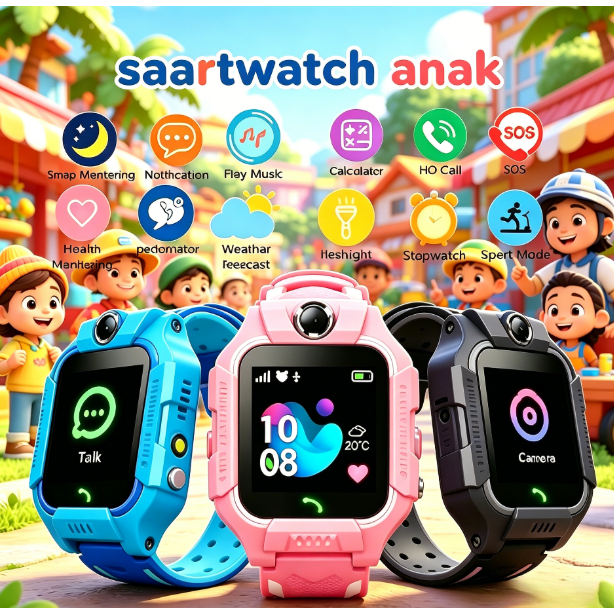 [100% ORI]Q19 kids Smartwatch Jam anak telepon anak Gps Digital Smartwatch anak Waterproof IP67 Anti