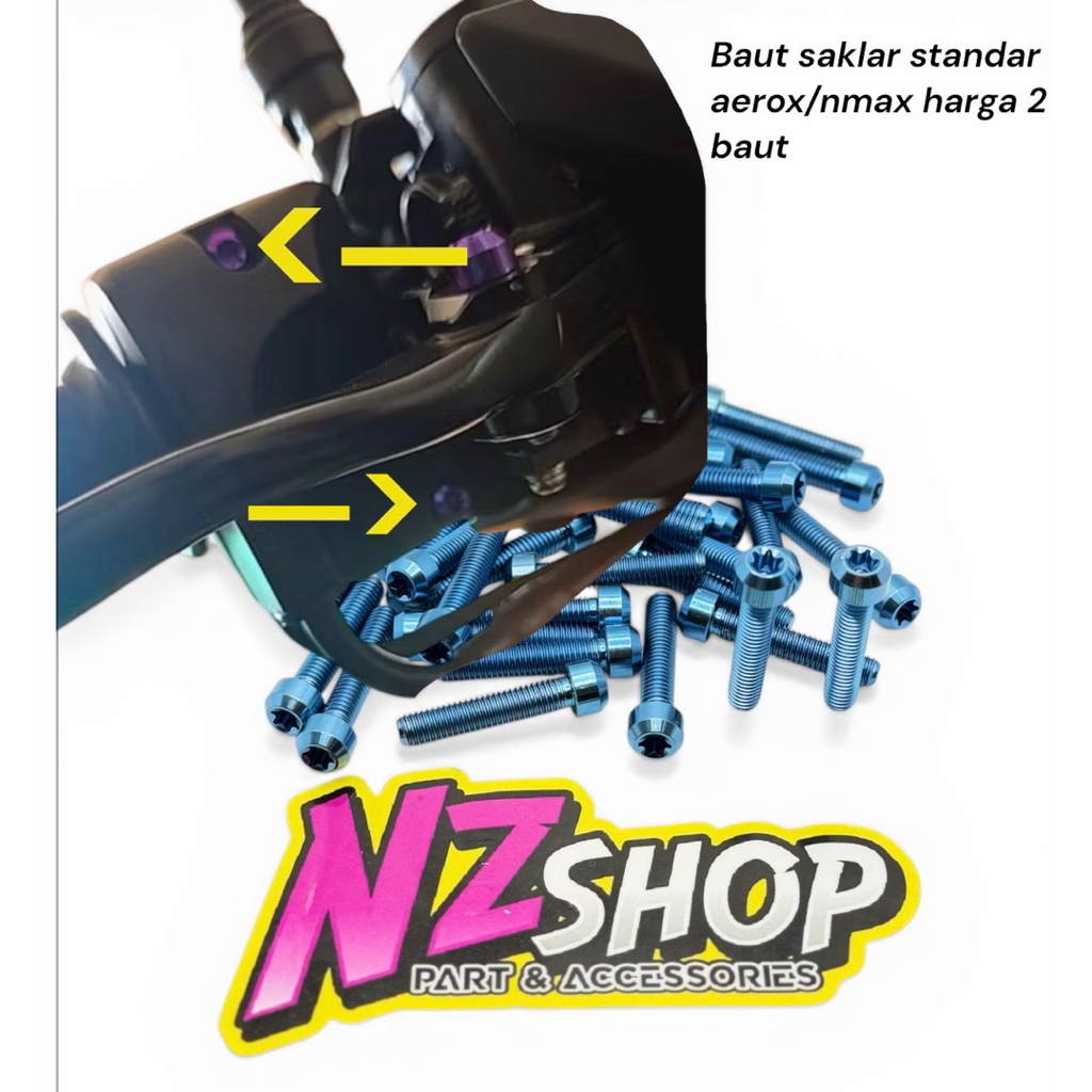 baut titanium original saklar aerox nmax harga 2 baut