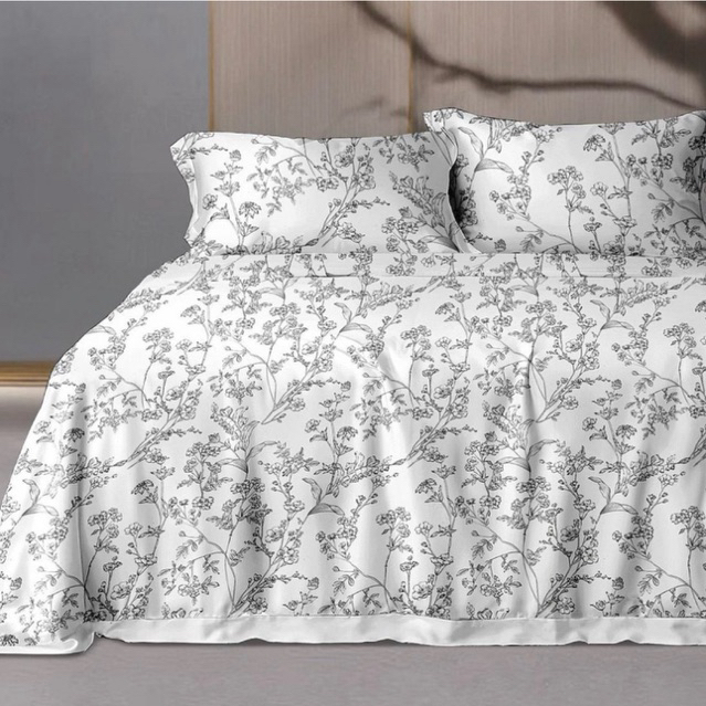 BIOSIBEDDING SPREI BEDCOVER SUTRA ORIGINAL 60s MOTIF BUNGA  - SPREI CUSTOM SEMUA SIZE DUVET COVER QU