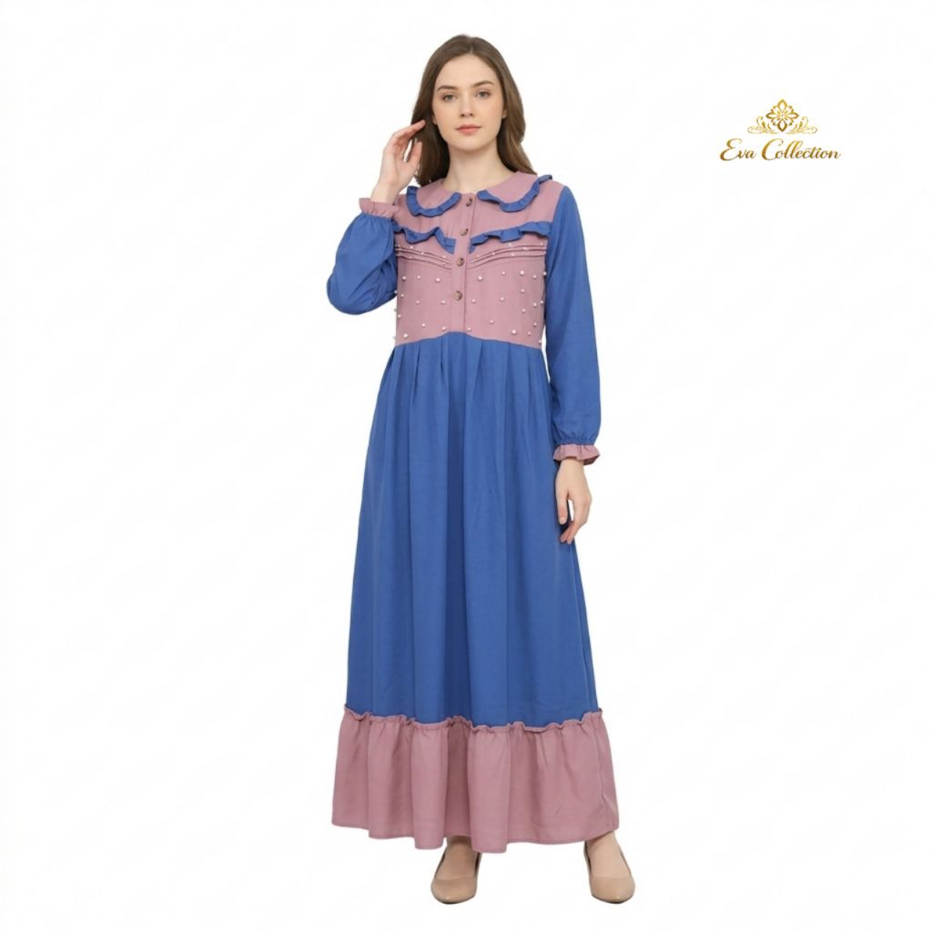 Gamis Aurora Layer Katun Premium All Size