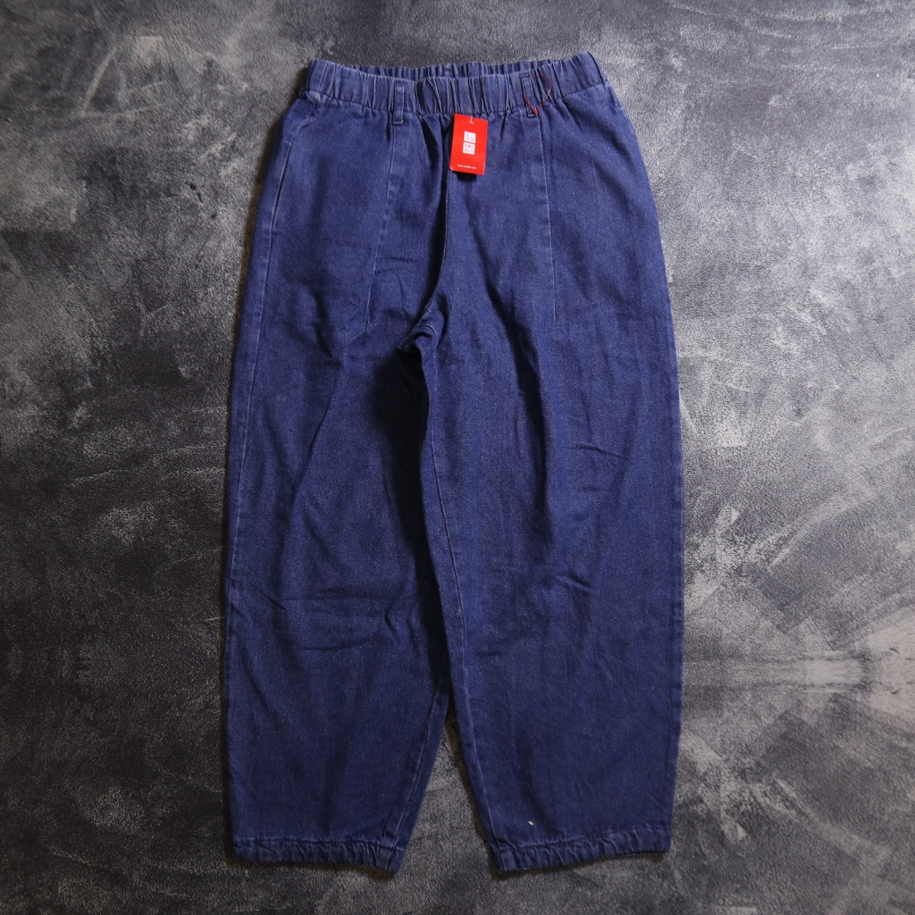 CELANA PANJANG GU BY UNIQLO BAGGY BALLOON JEANS DENIM PANTS CJ75 SIZE M 28-33