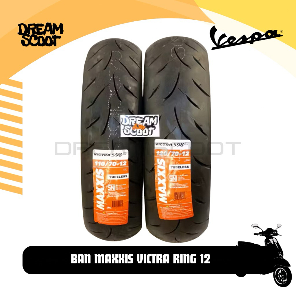 Ban Maxxis Victra Vespa R12 Ban Vespa Sprint Ban Vespa Primavera Ban Vespa Matic R12 Ban maxxis Ring