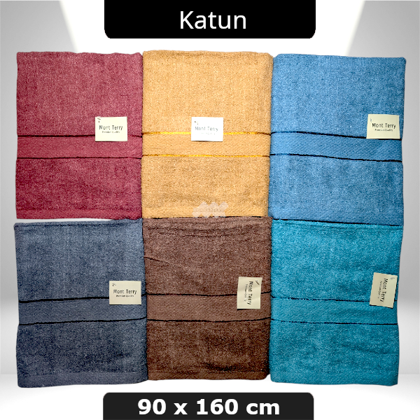 Handuk Mandi Jumbo Katun 90x160 Mont Terry Dewasa Tebal Menyerap Air Lembut