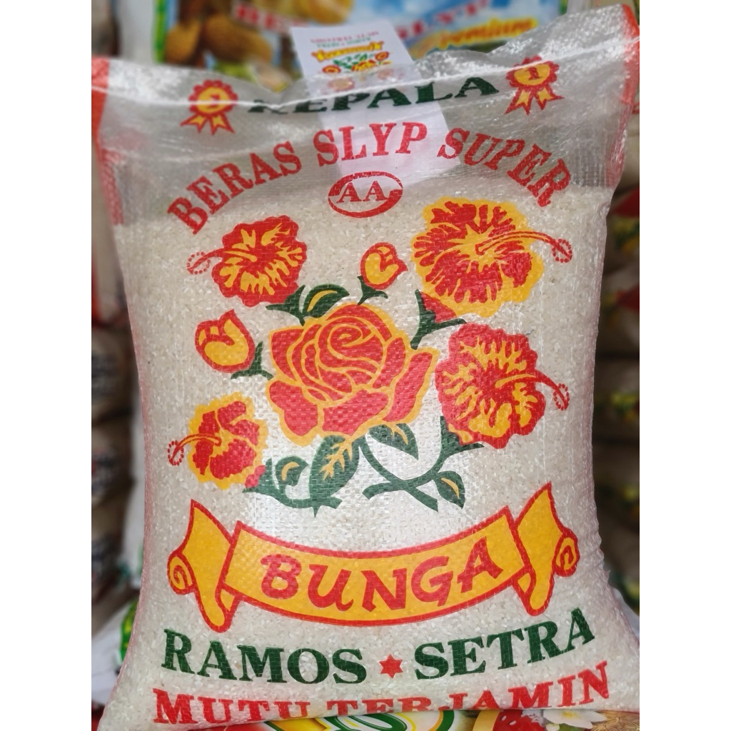 beras merk bunga ramos setra pulen
