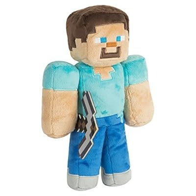 Minecraft Steve Plush Toy 10Inch Includes Felt Pickaxe / Boneka Minecraft / Boneka Steve Minecraft -