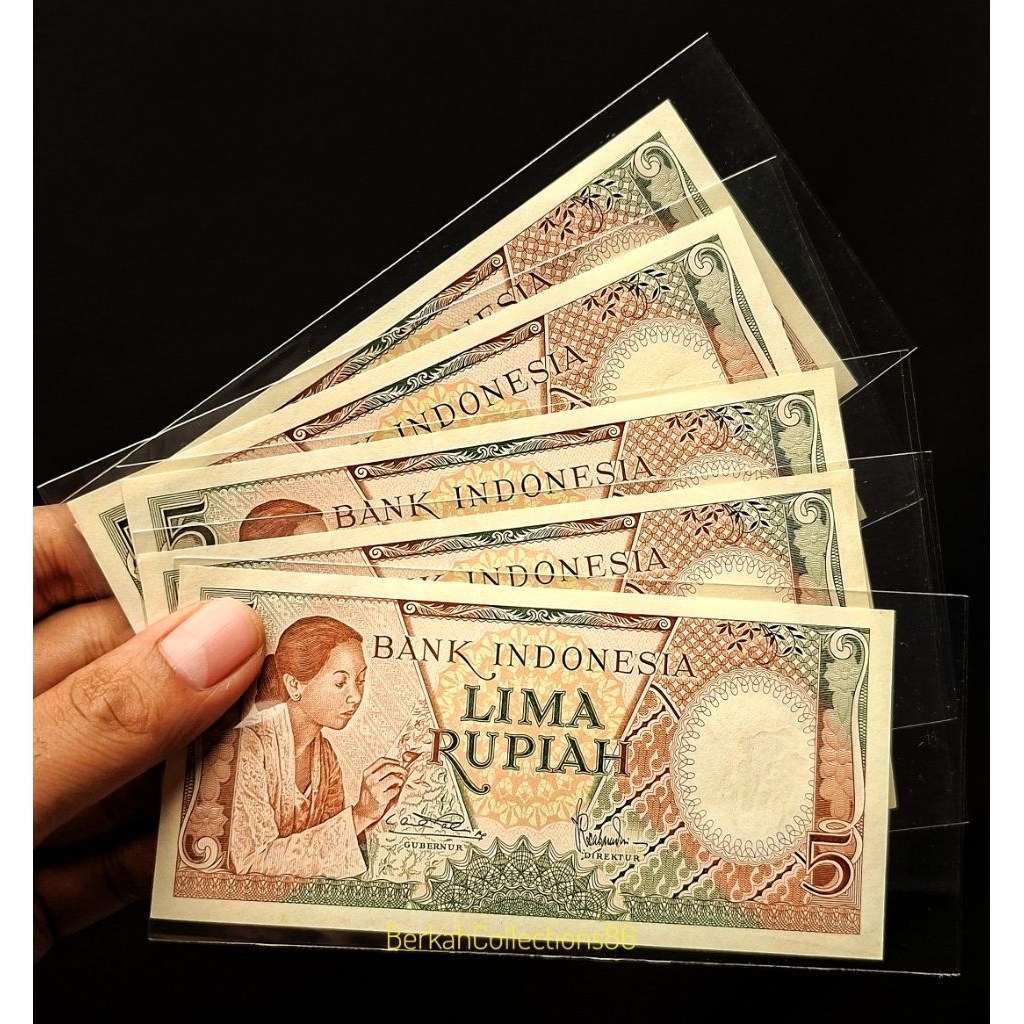 koleksi 5 rupiah seri pekerja tahun 1958 bagus