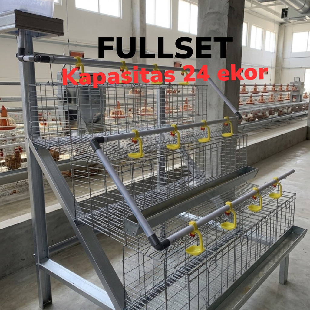 Kandang Ayam Petelur Galvanis FULLSET