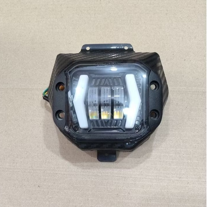 LAMPU DEPAN/ HEADLAMP/REFLEKTOR LED 8 UNTUK MOTOR  KLX 150 DTRACKER