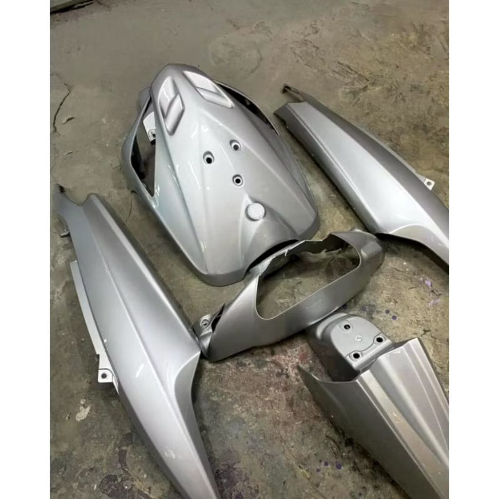 cat motor warna silver stone grey pu berkualitas