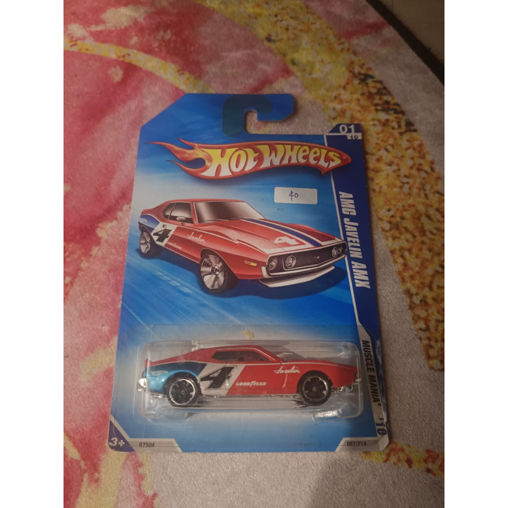 hot wheels AMC Javelin AMX Muscle Mania red