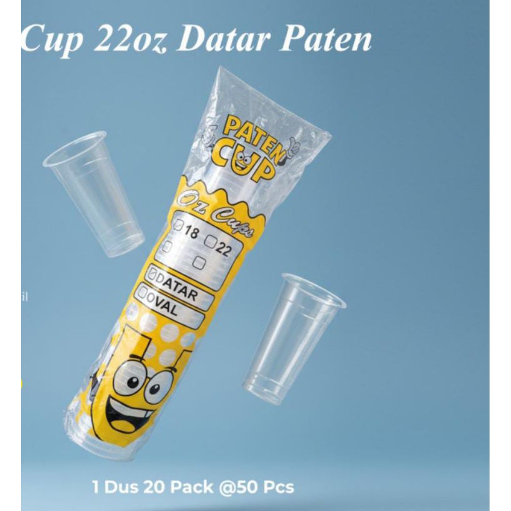 cup 22 oz datar kal , 22 Oz datar merak paten dll