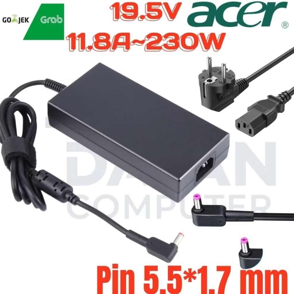 Adaptor Charger Laptop Acer Nitro 5 AN515-58-73RS||Triton 500 PT515-52-73L3 N18W3 15.6" i7 10750H RT