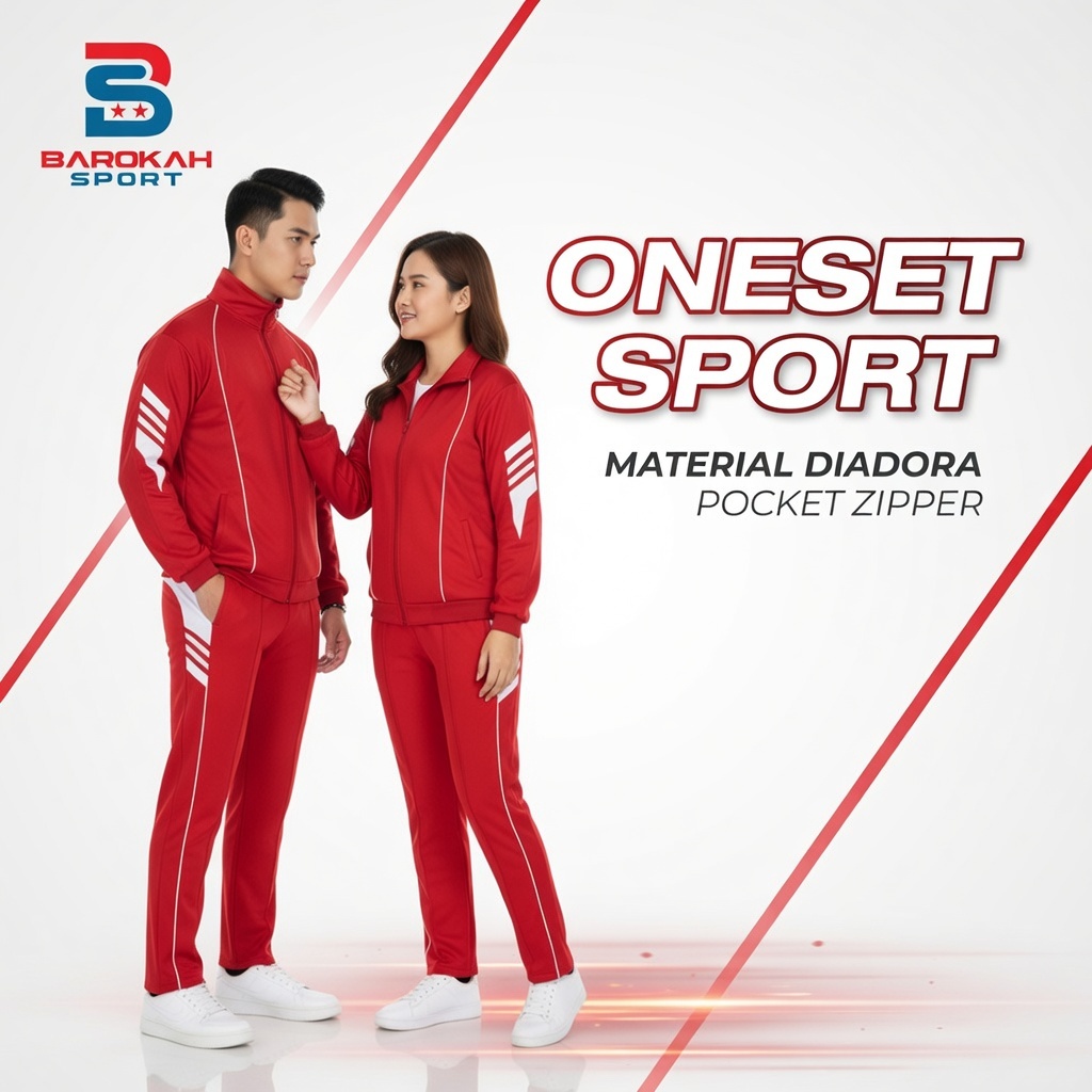 Barokah Fashion - Setelan Jaket dan Celana Olahraga Pria Wanita One Set Jaket dan Celana Olahraga Un