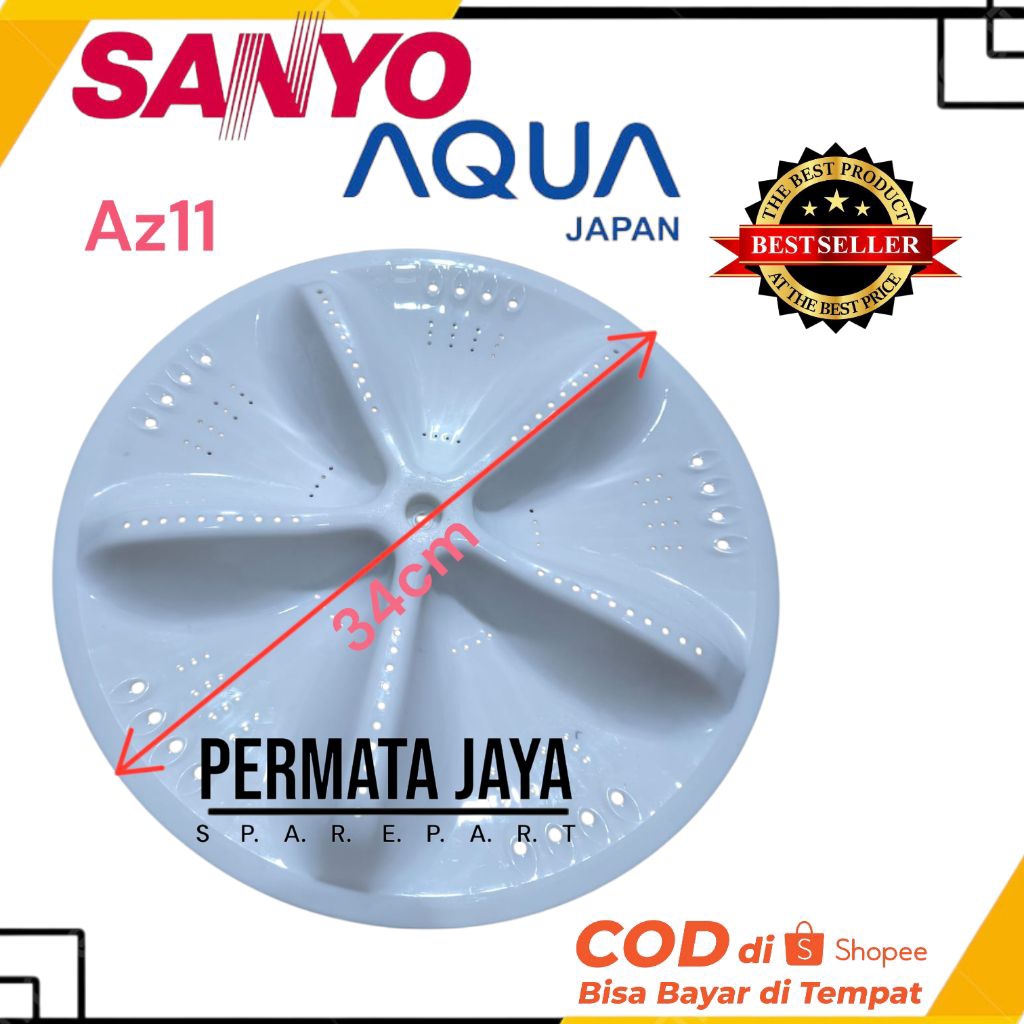 PULSATOR / BALING BALING MESIN CUCI SANYO 1 TABUNG GERIGI 11 DIAMETER 34CM
