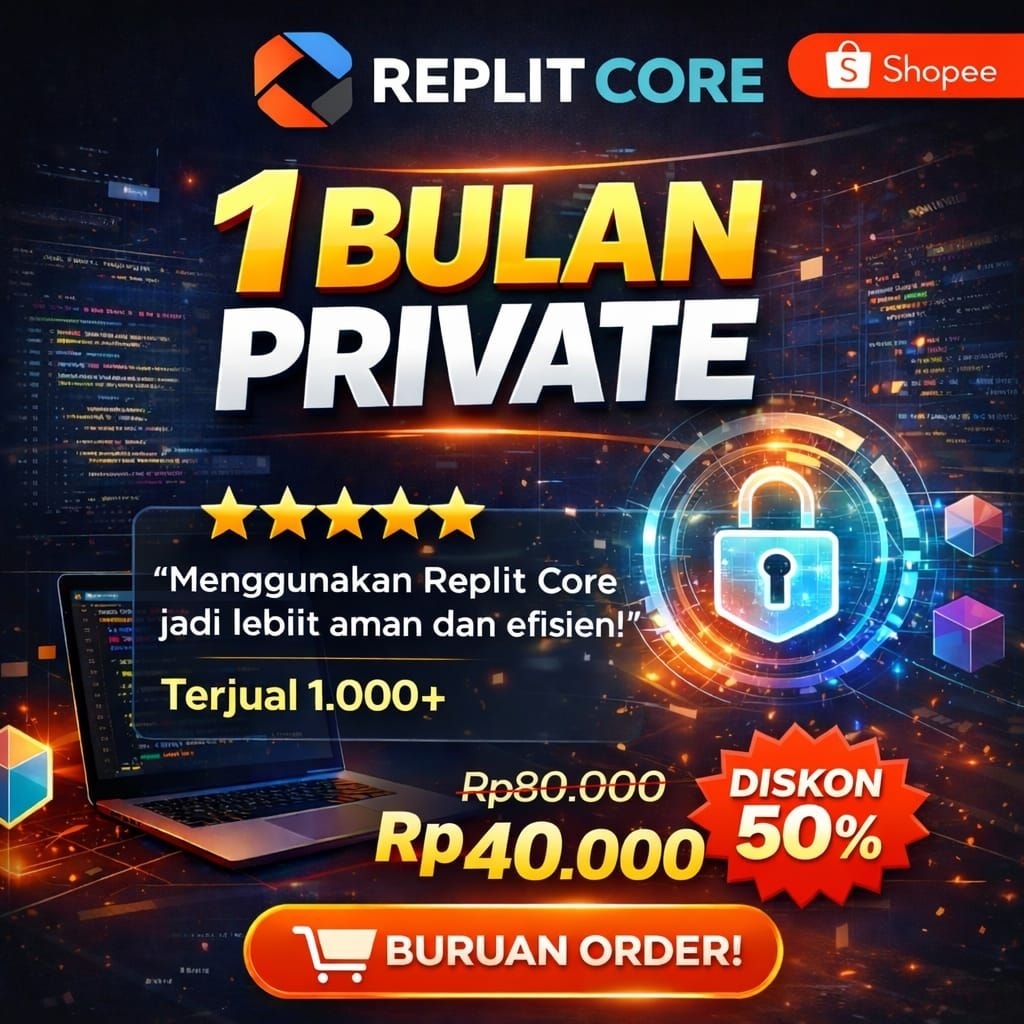Replit AI Core 1 Bulan Private