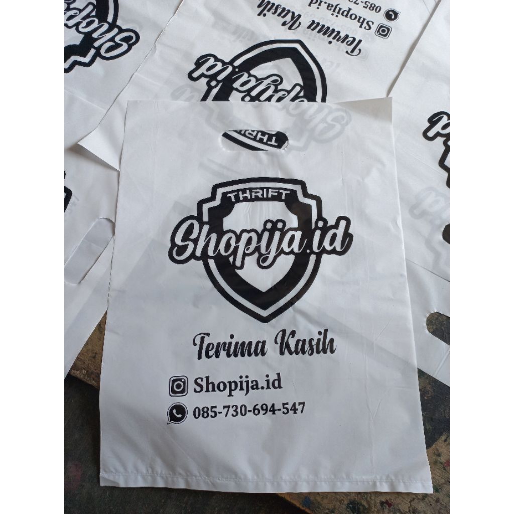 SABLON PLASTIK CUSTOM | KRESEK LOGO TOKO | MIN 200  FREE DESAIN
