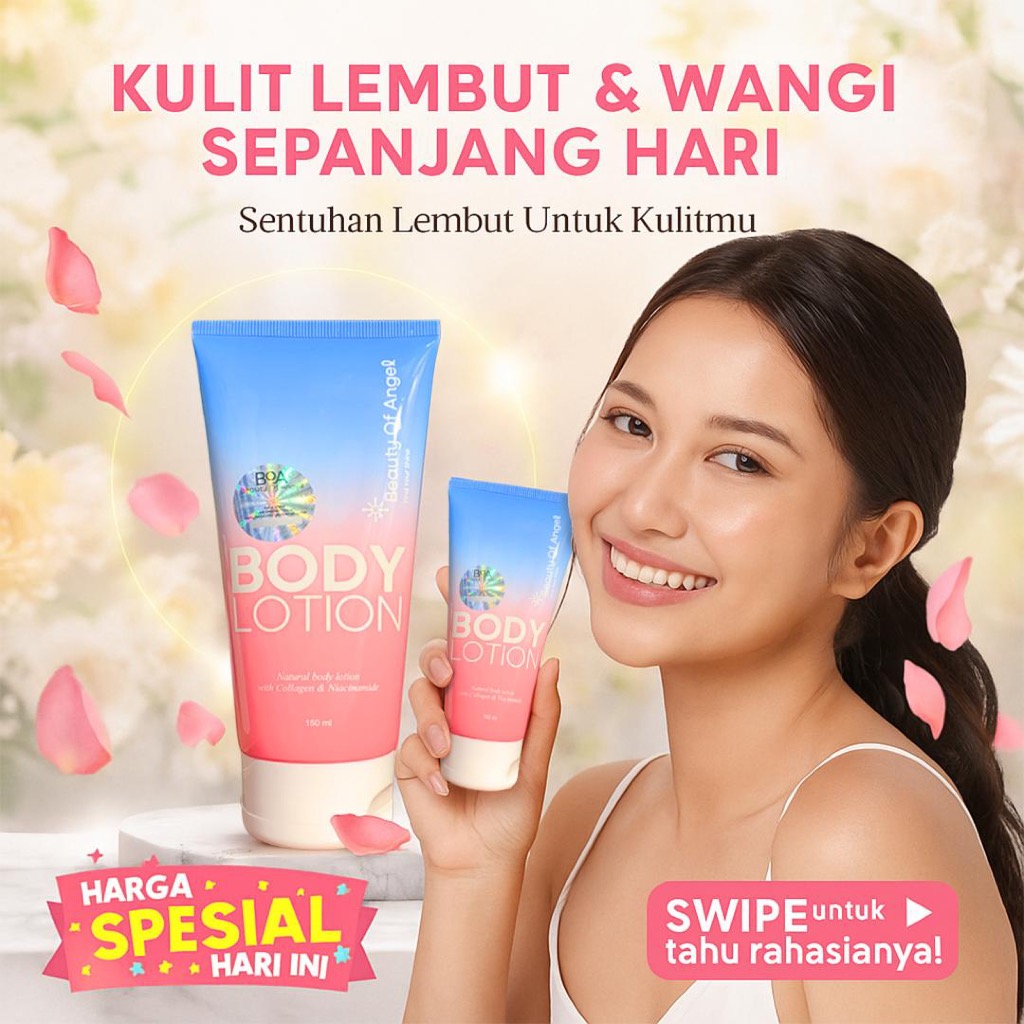 Paket 2PCS Body Lotion Beauty of Angel 150ml Body Lotion Collagen Niacinamide Pencerah Badan Membant